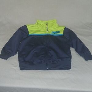 Puma Dark Blue and Bright Yellow Track Jacket 12M